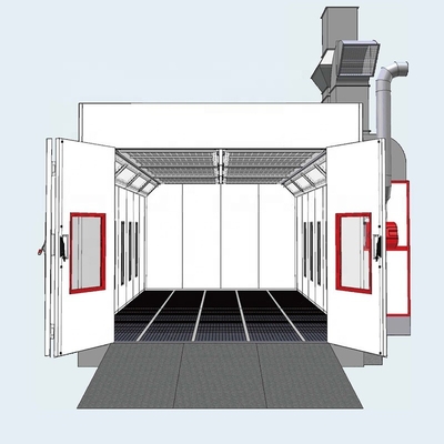 Orange Diesel Spray Paint Booth для покраски транспортных средств в оранжевом цвете и эффективности