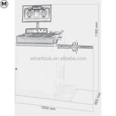80кг WRB-085 LCD дисплей умный балансировщик шин для 30" ремня