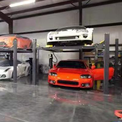 Четырехстоечный парковочный подъемник для автомобильного лифта, 12 единиц загрузки, низкая стоимость обслуживания