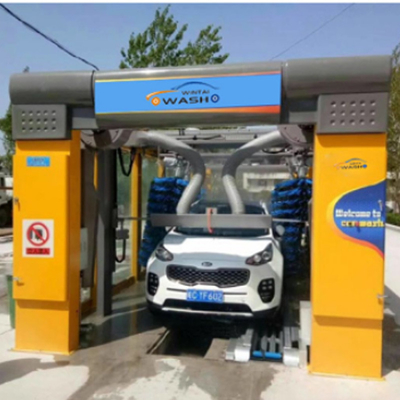 Полностью автоматическая туннельная машина для стирки автомобилей Машина для стирки автомобилей под высоким давлением 10 щетки Системы переворачивания машины Система управления ПЛК