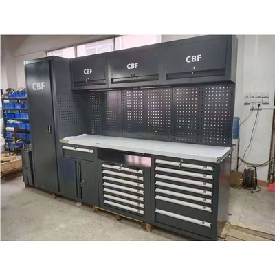 Подвижная большая новая черная гаражная рабочая скамейка / для мастерской