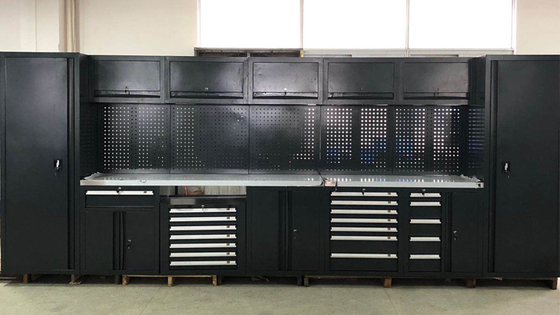 Подвижная большая новая черная гаражная рабочая скамейка / для мастерской