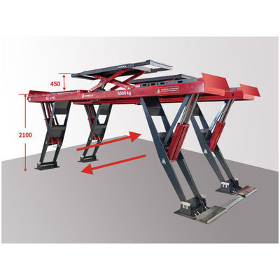 Вертикальный подъем в форме Y ножницы Автомобильный подъемник для выровнения колес Подъемник тяжелой работы 11 цилиндров грузоподъемность 5500кг