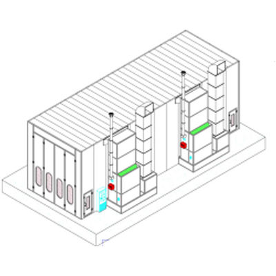 Diesel Bus Paint Booth Truck Paint Box Baking Room