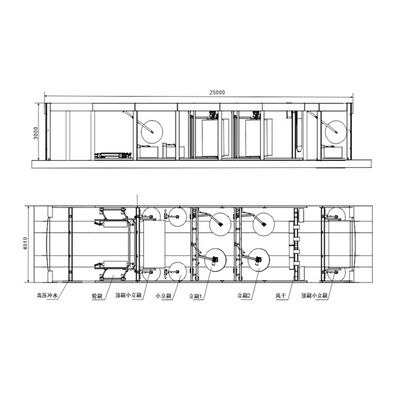 Плоская цепь кабелей Автоматическое оборудование для стирки автомобилей с 14 щетками Автоматическая машина для стирки автомобилей с 6 красителями