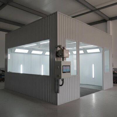 300-миллиметровая покрасочная камера для автомобилей из стальной конструкции с дизельной горелкой G10 и цифровой панелью управления